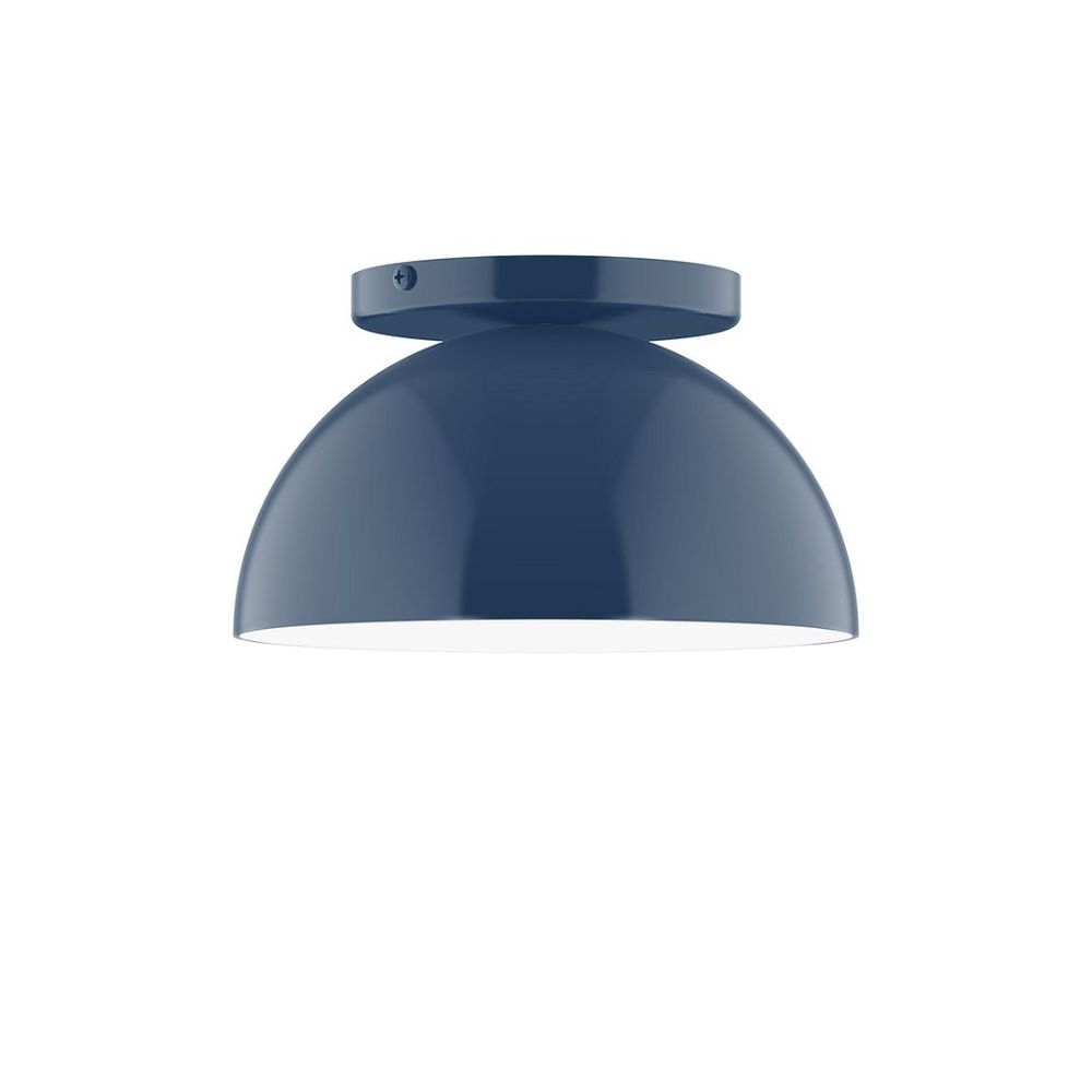 Montclair Lightworks FMD431-50 8" Axis Mini Dome Flush Mount Navy Finish